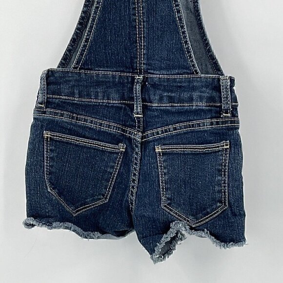 Jordache Bib Overall Shorts Blue Denim Girls Size XS 4-5 Summer - Picture 9 of 11